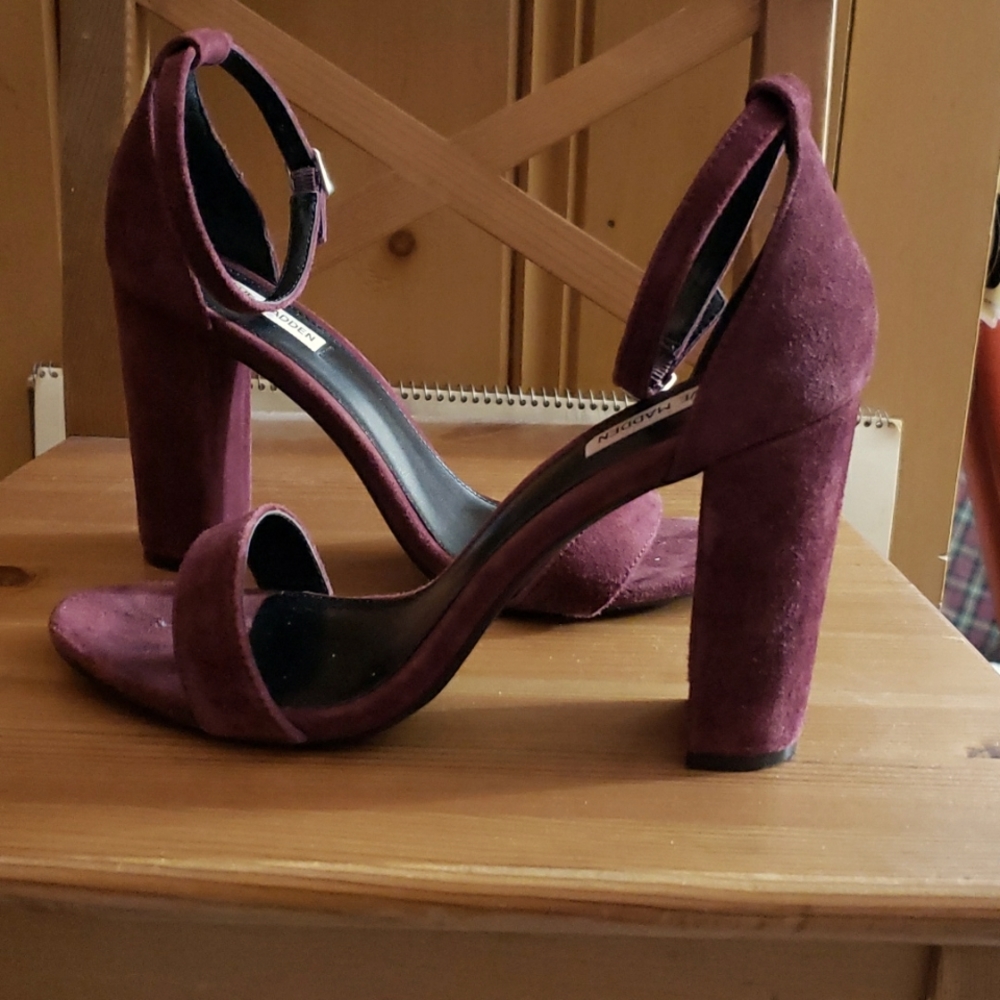 Maroon Velvet Steve Madden heels